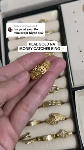 Replying to @mzle REAL GOLD NA  MONEY CATCHER RING AVAILABLE SA YELLOW BASKET ☝🏼💛 hongkong gold katulad saken 💛 #fyp #foryoupage 