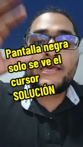 SOLUCION DE PANTALLA NEGRA SOLO CURSOR. #pc #computadora #Gamer #rendimiento #miprimeracompu #solucion 