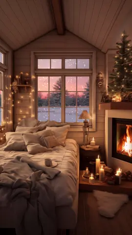 Cozy Christmas Nights Snug Bedroom Retreat with Snowfall and Fireplace Warmth #spring   #rain  #fireplace   #asmr   #asmrsounds   #cozy   #cozyathome   #sleeping   #rest   #calm   #relax   #anxietyrelief   #aniexty   #cat   #winter  #renderedescapes    #usa_tiktok   #america