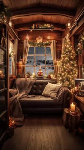 Tiny Home Tranquility Cozy Christmas with Candlelight and a Winter Wonderland View #spring  #rain  #fireplace  #asmr  #asmrsounds  #cozy  #cozyathome  #sleeping  #rest  #calm  #relax  #anxietyrelief  #aniexty  #cat  #winter  #renderedescapes  #usa_tiktok  #america