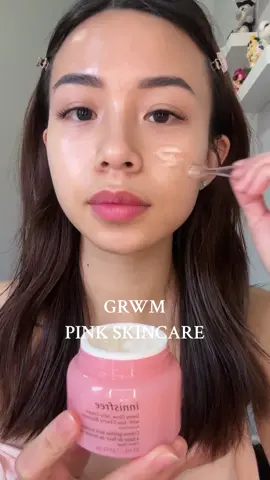 GRWM Everything Pink Skincare Products from @innisfreeusa @innisfreeofficial 💖💕💦 How to get that girl korean dewy skin>>>  Step 1: using Dewy Glow Tone-up Cream with Jeju Cherry Blossom and apply onto face and gently pat onto skin for better absorption ✨💦 Step2: using Dewy Glow Mist with Jeju Cherry Blossom, This multitasking mist can be used as a toner, before and after makeup or throughout the day to replenish and deliver dewy, glowing skin☁️ Last step: using dewy tint lip balm 🪄 This product moisturizes and gives a natural glow to lips, can be used on bare lips for a pop of color or under a lip product for a bold statement.  *product win from giveaway  #innisfree #innisfreecherryblossom #glowingskin #dewyskin #hydratedskin #moisturizer #koreanskincare #koreanskincareproducts #skincareproducts #skincaretips #skincarecommunity #beautybloggers #beautytips #ugc #ugccommunity #grwm @Innisfree US 