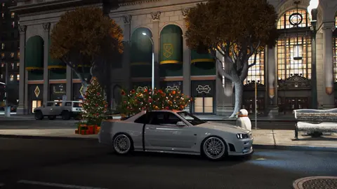 Merry Chritsmas & R34 JDM 🎄☃️ ☃🎁 #christmas #game #gta5 #mod #graphics #jdm #r34 #car #viral #song