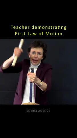 Newton’s First Law of Motion, also known as the Law of Inertia, states that an object at rest stays at rest and an object in motion stays in motion with the same speed and in the same direction unless acted upon by an unbalanced force. The potato has inertia (wants to stay where it is), and mixed with the small surface area of ​​the force the knife is able to penetrate through the potato instead of pushing it. - - What y'all think about this?? Comment below!👇💭 -  - - #entrelligence ----------------------------------------------------- ©️ No copyright infringement intended. DM for credit or removal.