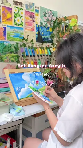 Điều gì tới cũng đã tới 💁🏻‍♀️🍃🌷 #cazoixanh #acrylicpainting  #ghiblipainting #LearnOnTikTok #artist #artrangers 