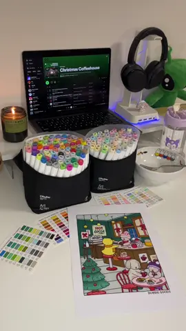 getting cozy #bobbiegoodscoloringbook #bobbiegoods #bobbiegoodsart #bobbiegoodscoloringpage #ohuhumarkers #ohuhuart #ohuhubrushmarkers #colouring #colouringbook #colouringasmr #christmas #christmascafe #christmastiktok #CapCut 