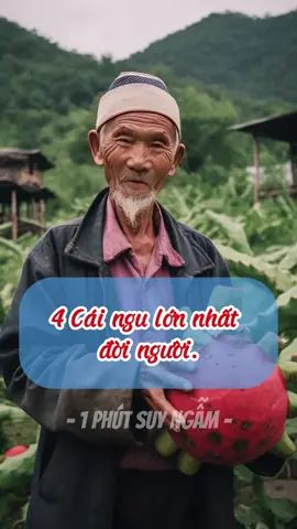 Cái ngu lớn nhất ở đời. #suyngam #cuocsong #4caingu