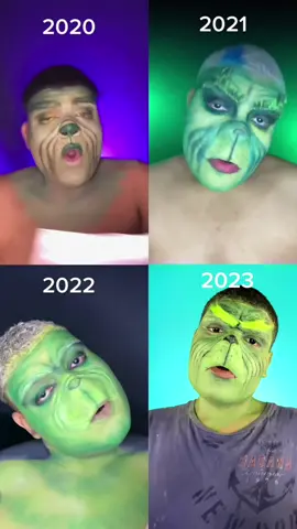 Ainda bem que nao liguei pro hate e sim pras mensagens de apoio.❤️🤩 #grinch #grinchmakeup #natal #antesedepois #evolucao 