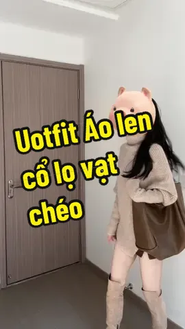Uotfit với áo len cổ lọ vạt chéo #Xmas2023 #foryou #uotfit #xuhuong 