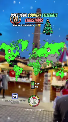 Does your country celebrate Christmas?                                             #foryoupage #fypシ #viral #hornafricanmapper #ethiopianmapper #maps #mapping #christmas #santa #winter #holiday #merrychristmas #happychristmas #christmasdecorations 