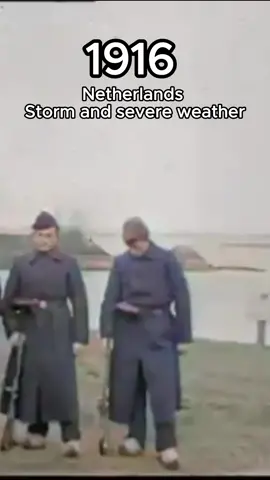 Storm and severe weather in the Netherlands in 1916 #History #oldfootage #colorized #netherlands