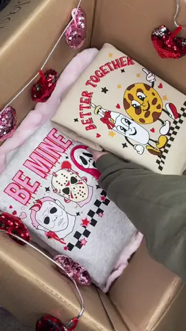6 more weeks 🧸🎀✨ Which one is your fav? #ValentinesDay #loveday #couples #couplegoals #sweatshirts #vday #giftideas #giftsforher #fyp #funnysweater 