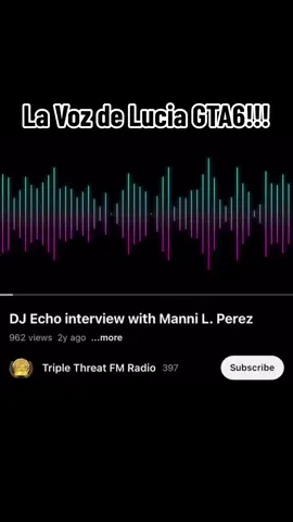 Manni L. Perez 🔥 da voz a #lucia de #gta6 