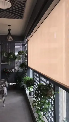 Privacy Protection, Motorized Retractable Screen Curtains #rollerscreen #rollerblinds #automatic #retractable #blinds #electric #screen #apartment #balcony #easydiy #homedecor #homeideas #goodthing 