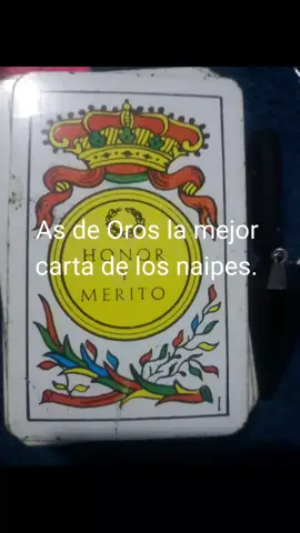 les deseo una feliz Navidad, y espero que el año que se nos viene sea como el As de oros el cual es para mí la mejor carta de los Naipes españoles.