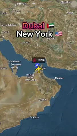 Dubai to New York #dubai #newyork #uae #usa #flight #emiratesairlines #airbusa380 