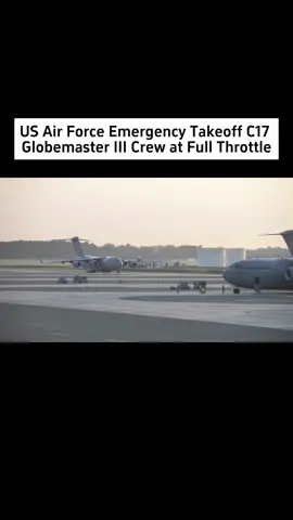 US Air Force Emergency Takeoff C17 Globemaster lll Crew at Full Throttle #military #combataircrafts #aircraft #army #emergency #airforce #takeoff #C17 