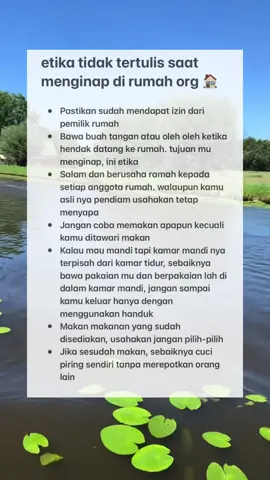 Berikut ini etika untuk menginap di rumah orang, jadi jangan salah tingkah lagi yaa! #etika #attitude #friends #friend #menginap #nginap #etikamakan 