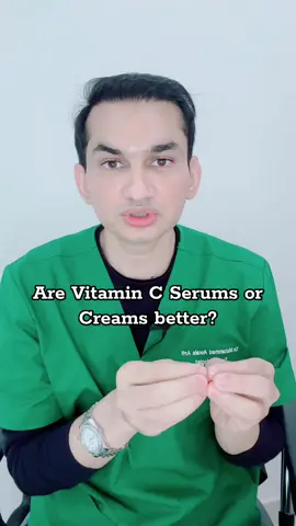 Are Vitamin C Serums or Creams better? #drawaisarif #skincareroutine #dermatologist #doctor #skincare #vitaminc #cream #moisturizer #trending #viral #skincaretips #fyp #fypシ #viraltiktok 