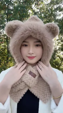 Mũ lông nữ kèm khăn quàng cổ. #mulong #mutrumdau 