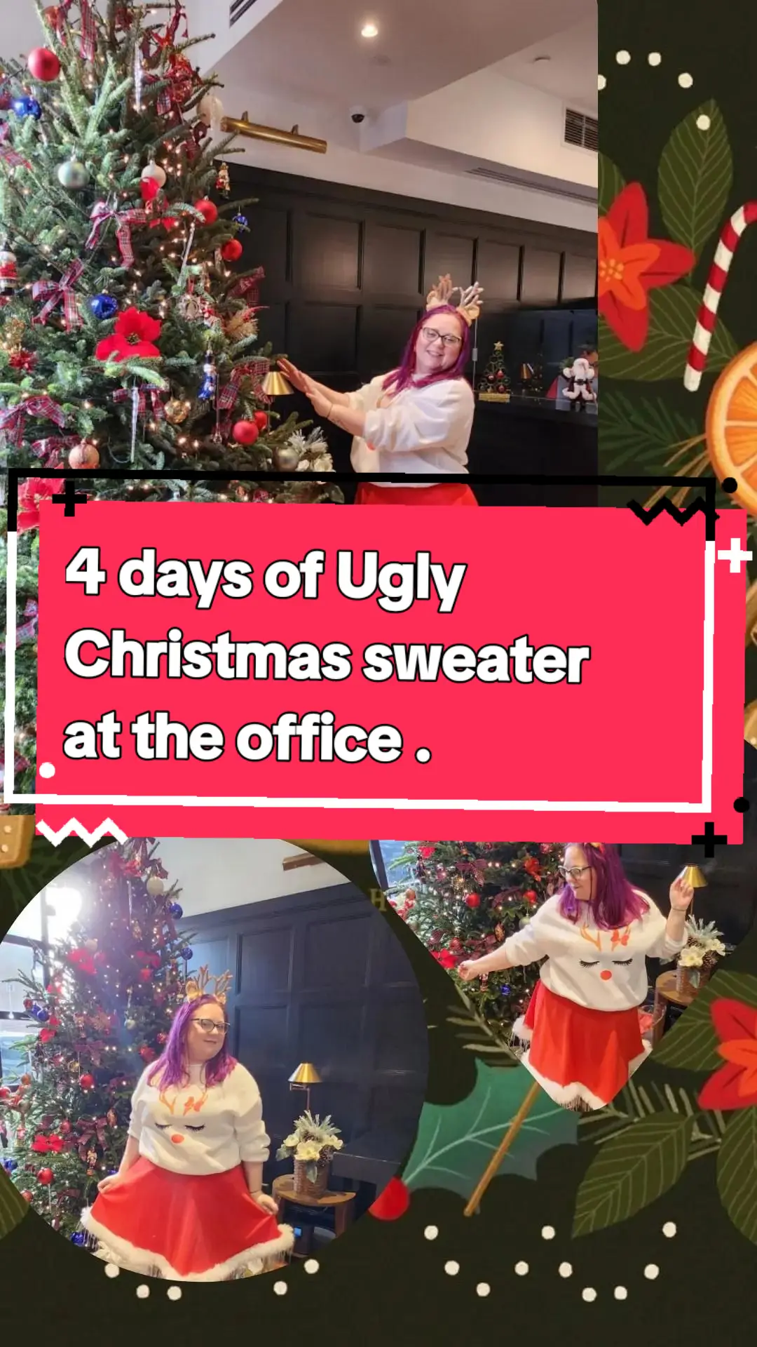 #uglychristmasweaters #uglychristmassweaterparty #uglysweaters #christmas #officeootd #officeoutfit 