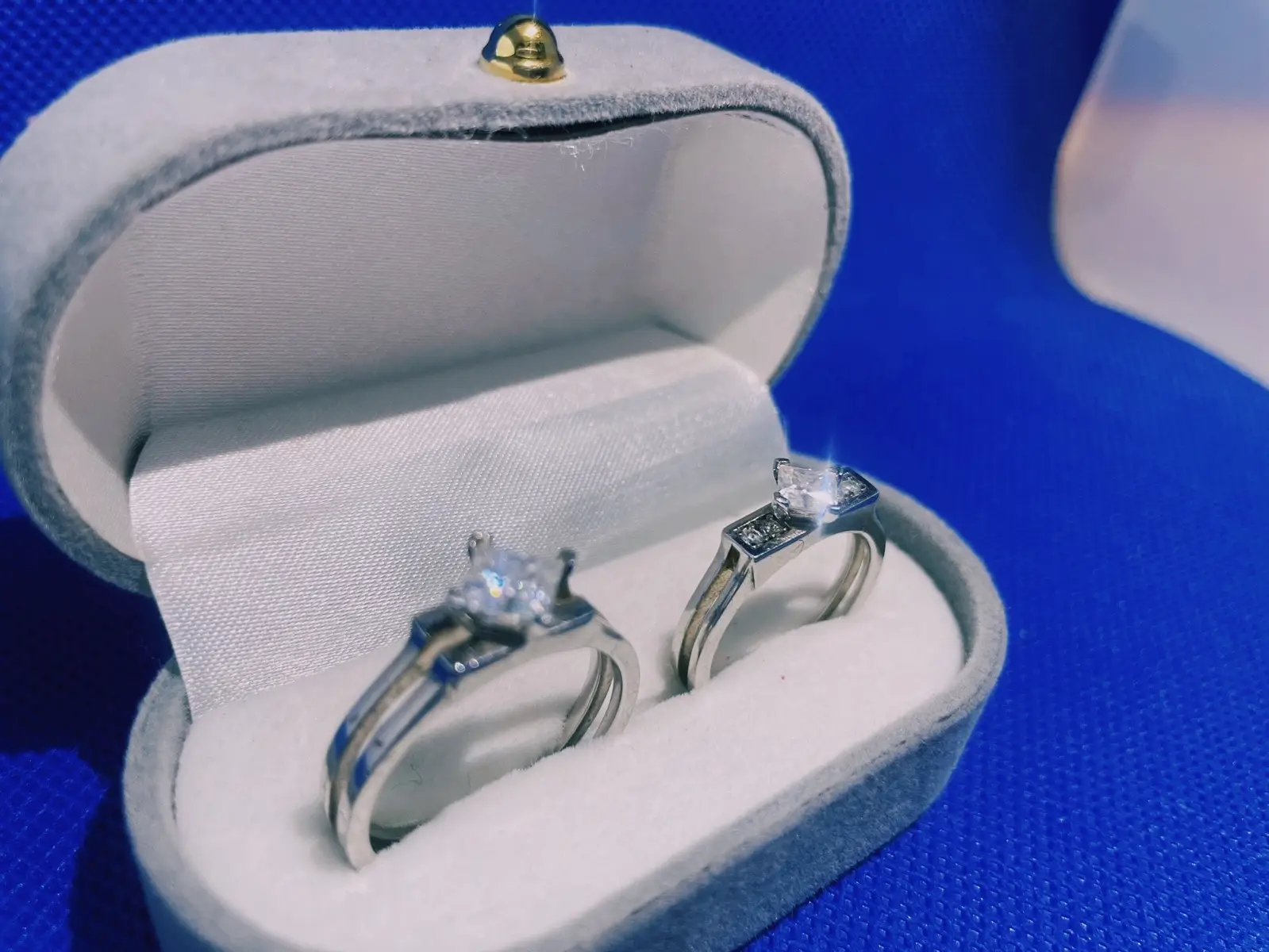 Couple Ring #queenoulove #moissanite #lovely #fyp #925sterlingsilver 