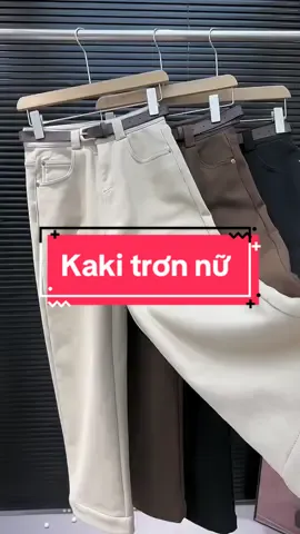 Quần kaki nữ trơn ống xuông Form Hàn Bigsize #quankakitronnu #quankaki #uotfit #muataitiktok #xuhuong 