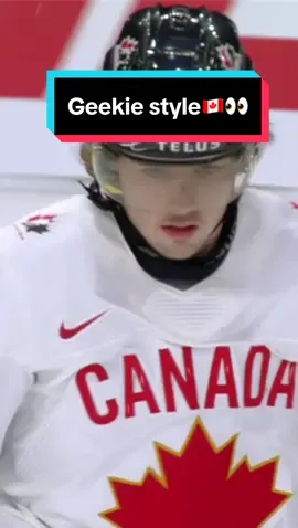 The socks untucked & that tape job😮 Hot or not?🇨🇦 #WorldJuniors #ConorGeekie #hockeysty 