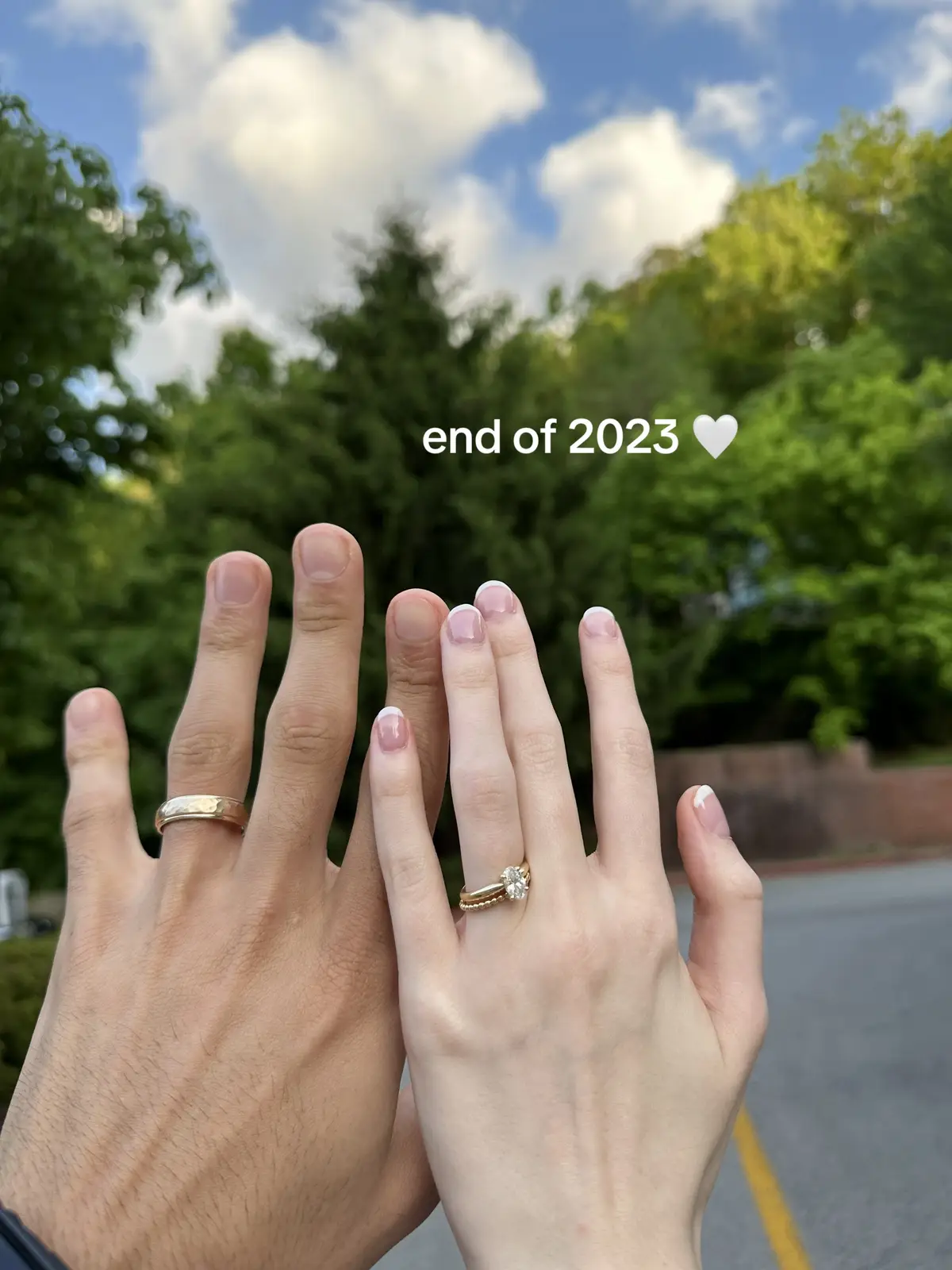 seeing your husband w/ a ring on for the first time >>> 🥵 #husbandwife #marriage #newlyweds #married #couple #weddingtok #wedding #weddingring #endof2023 #trend 