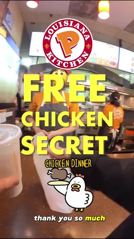 Free Chicken at Popeyes Secret- Get a free two piece chicken and biscuit by following these easy steps! Fast Food Secrets Club is coming strong! 💪 #popeyeschicken #fastfood #freefood #fastfoodsecrets #fastfoodsecretsclub 