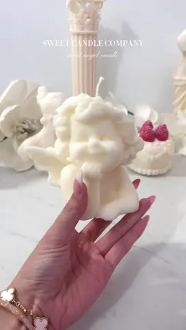 Sweet Angel Candle 🤍😍 All of our sculpture candles are made with natural soy wax & beeswax 🤍🤭 #decorativecandles #candlemaker #pillarcandle #soywaxcandles #candledecoration #cutecandles #beeswaxcandles #candlemaking #candlesoftiktok 