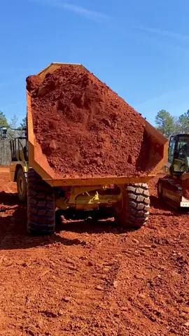 Bringing in a fresh load of dirt —  WORK THE DIRT — #digitdigitalgps #workthedirt #dirtwork #dirt #dirtlife #work #heavyequipment #dump #truck #dozer #earthwork #iron #tractor #diesel #construction #contractor #earthmoving #excavating #civil #civilengineering #build #engineering