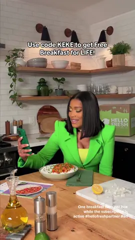 Let's be real, life gets busy, especially now that I’m ✨ A MOTHA ✨So I stay fab and avoid kitchen meltdowns with my superhero sidekick, @HelloFresh 🦸🏿‍♀️🌟 #HelloKeke Use code KEKE to get Free Breakfast for LIFE! One breakfast item per box while the subscription is active. 