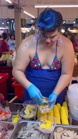 Big Chef Cooks Spicy Salad #thaistreetfood 