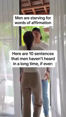 #6 - Top 10 Posts From 2023  Most men are starving for loving words of affirmation.  While some may have received these sentences from their mother when they were young, their efforts as adults can easily go unnoticed or unacknowledged. If you want to see a man light up, try saying a combination of these 10 sentences 🙏🏾 Men, what other sentences are missing? Comment below ⬇️