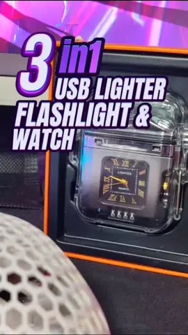 Multifunction USB LIGHTER #flashlight  #watch  #lighter  #multupurpose  #multifunction 