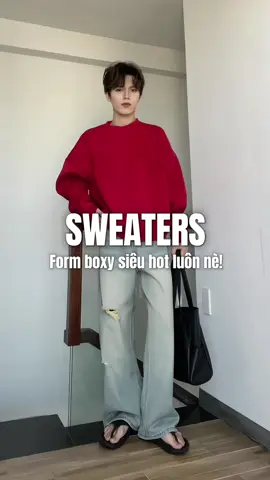 Tín đồ mặc SWEATER là tui chứ không ai 🫶🏻 hốt nhanh lênnnnn  #ptrungan #xuhuong #atkoc #OOTD #foryou #outfit 