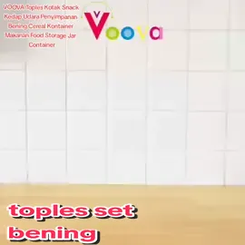 VOOVA Toples Kotak Snack Kedap Udara Penyimpanan Bening Cereal Kontainer Makanan Food Storage Jar Container#toplessnacks #toplesbening #toplesmakananmultifungsilebaran #toplesmakananset #viralvideo #tiktokshopindonesia @produk unik viral 10 