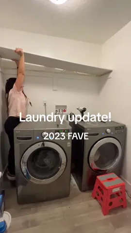Laundry Laundry spaces need to handle so much! This transformation was one of my faves of the year but it got kinda overshadowed by the pool 🤪 but I sure love all the additions and storage. It may not be everyone’s taste, for us it’s perfect!  Links are in my Amazon store in my bio.  ##laundry##2023##newyear##laundrytok##laundryroommakeover##DIY##doityourself