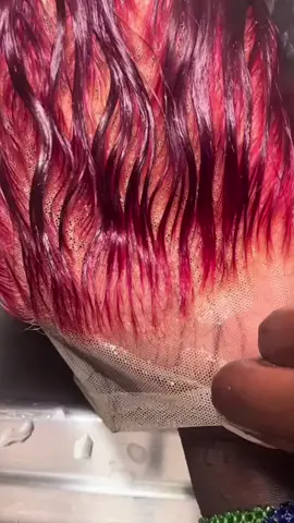 How to bleach thr red knots 🔥🔥🔥 #hairstyle #hairstylist #wig #bleach 
