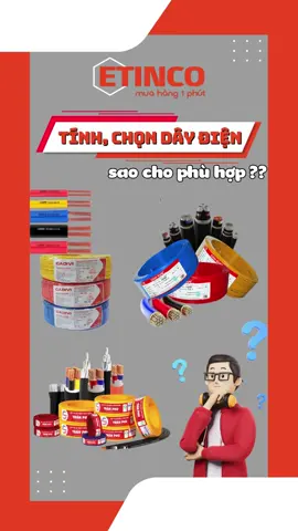 Tính và chọn tiết diện dây dẫn phù hợp #dientucuocsong #diencongnghiep #diendandung #thietbidien #daycapdien #etinco #huongdan #meovat #LearnOnTikTok