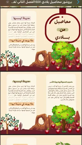 جميع مطويات محاصيل بلادي لصف الثاني الابتدائي الفصل الدراسي الثاني لغتي ☘️#محاصيل_من_بلادي #مطويات_مدرسية #محاصيل_زراعية #مطوياتي #مطويات_ابتدائي #مطويات_مدرسية_تصميمي 
