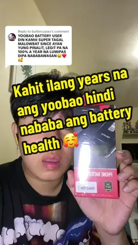 Replying to @buttercupau yoobao battery after a year of using hindi nababawasan ng battery health 🥰 #fyp #yoobaoph #yoobaobattery #yoobao #iphone11 #iphonebattery #yoobaobatteryiphone 