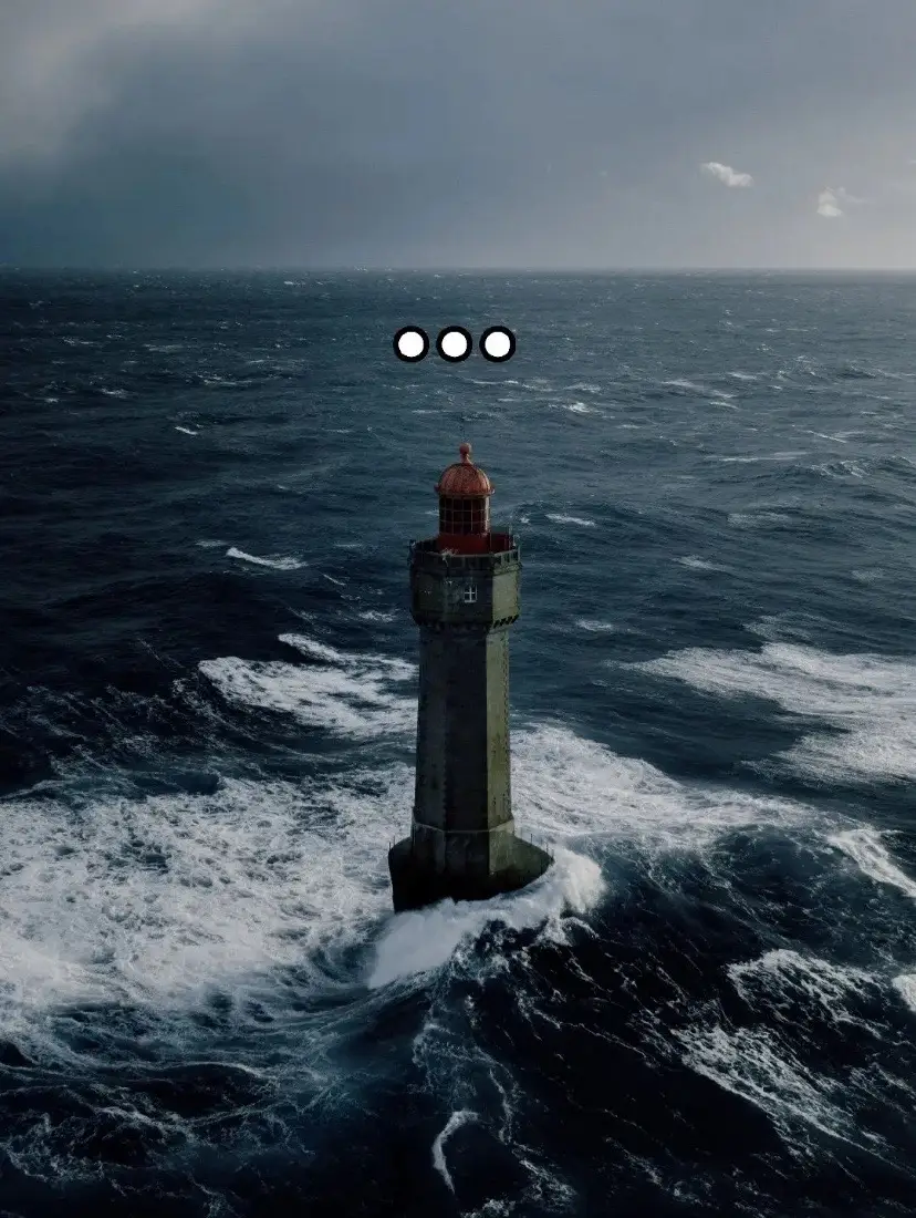 Would you work here?  #lighthouse #job #scary #waves #ocean #spooky #thalassophobia #fyp 