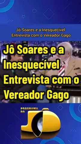 Jô Soares relembrando os momentos engraçados com o vereador gago. #nostalgia #josoares #programadojô #vereadorgago #lembranças #mundonostalgia #tbt #engraçado #humor #comédia #rir 
