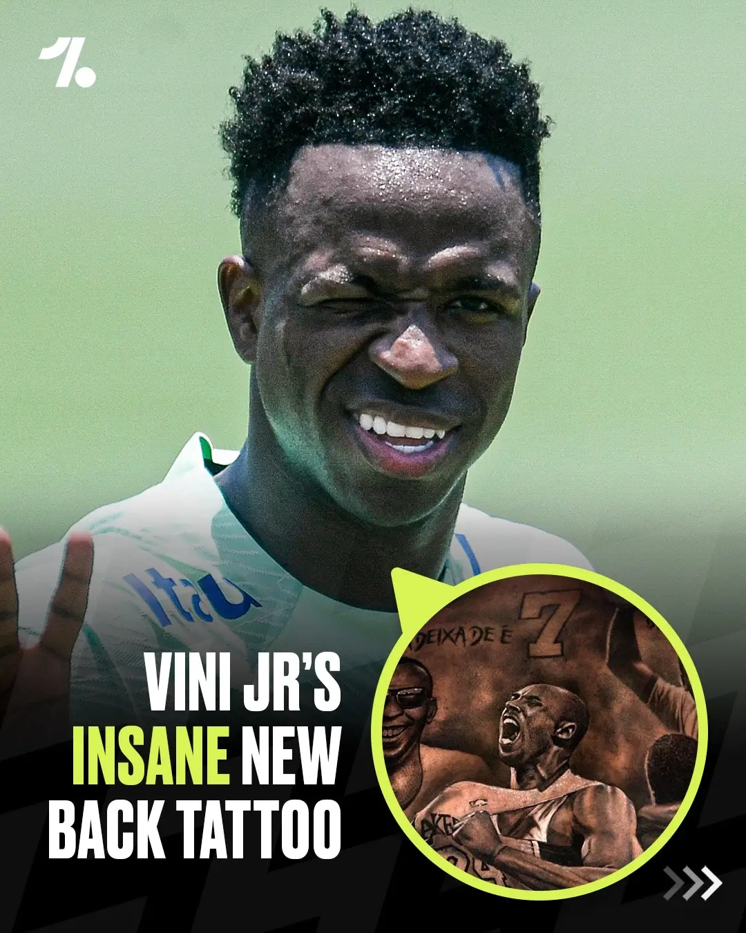 Vinícius’ Jr’s new ink is insane 😮‍💨 IG/gangatattoo #football #vinijr #brazil #realmadrid 