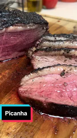 Reverse seared Picanha!#fyp #foryoupage #picanha #smoke #sear #bbq #food #beef #homemade #cooking #charcoal #wood #blueshognation #deviantsmoke @hunsakersmokers @BBQDripEZ @Jealous Devil @ThermoWorks @Weber Grills @Blues Hog 