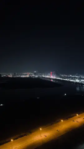 Stunning view🌃🌊 RAK#tiktokpakistan🇵🇰🇦🇪 #tiktok #like #followforfollowback #rasalkhaimah #weekend #saturday #endof2023 #advancehappnewyear2024 #UAE #night #nightview 