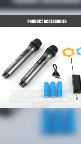 RAYHAYES Professional Wireless Microphone UHF Handheld Rechargeable Dynamic Microphone For Karaoke Audio Plug Price dropped to just ₱598.00 - 898.00!#dynamicmic#wirelessmicrophone 
