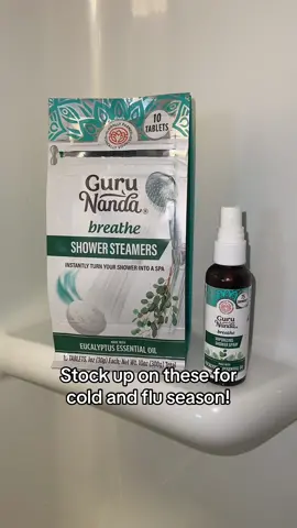 You’ll thank me later! 😉 #eucalyptus #colds #flu #essentialoil #gurunanda #showerspray #showersteamers #showersteamers🚿 