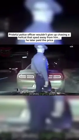 Prideful police officer wouldn’t give up chasing a hellcat that sped away from him… he later paid the price | #police #policeofficer #policechase #arrested #arrest #carcrash #bodycam #dashcam #fyp #foryourpage #viral #viralvideo #viraltiktok 